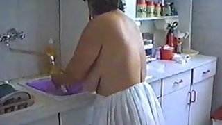 Mature wife cleaning the house hot sex family video